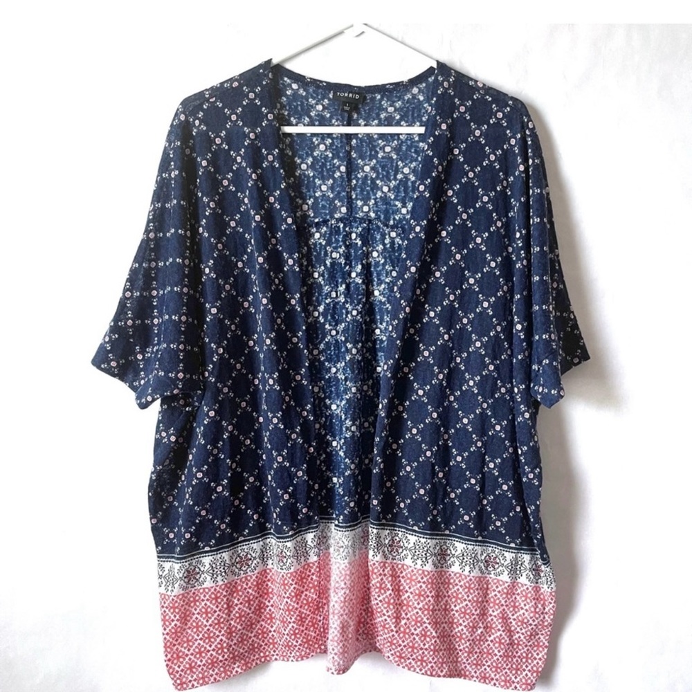 Torrid Short Sleeve Kimono Plus Size 2 Boho